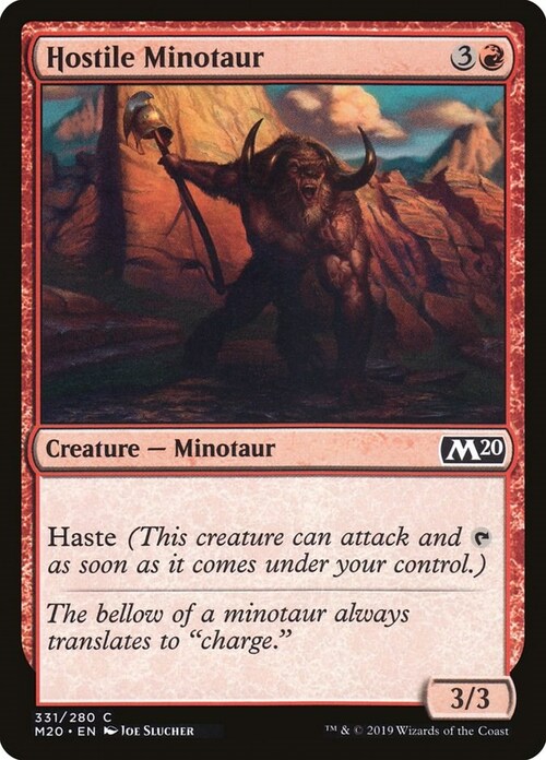 Hostile Minotaur Card Front