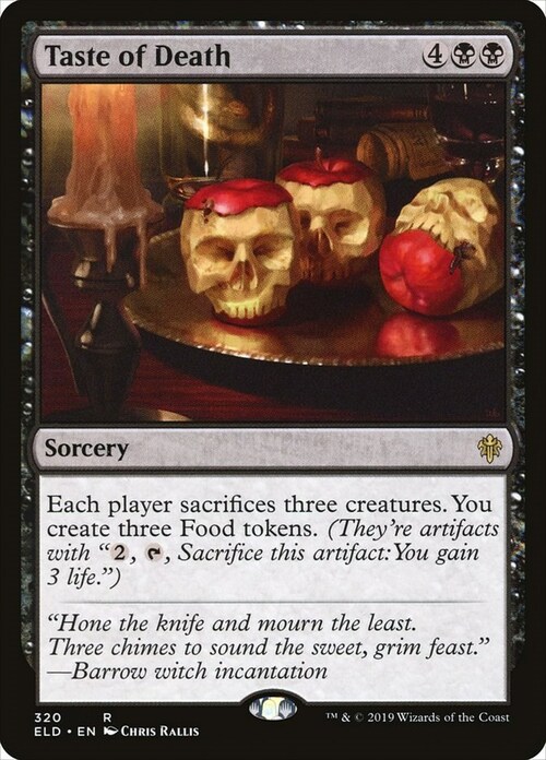 Taste of Death Card Front