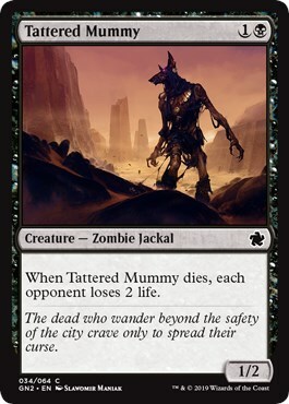 Tattered Mummy Card Front