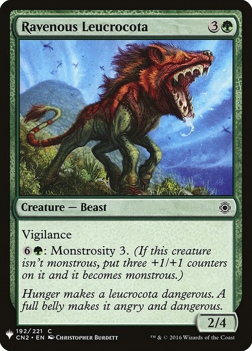 Ravenous Leucrocota Card Front