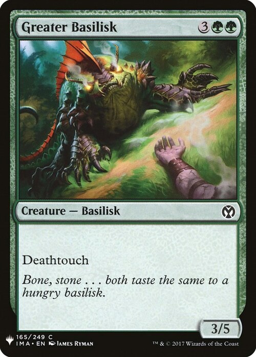 Greater Basilisk Card Front