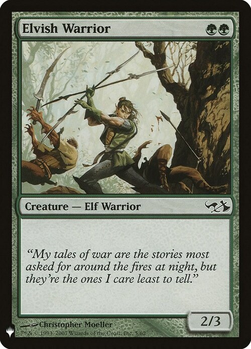 Elvish Warrior Card Front