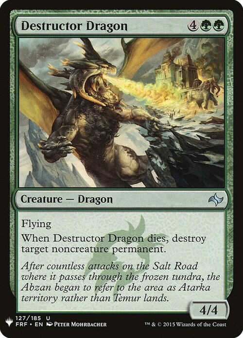 Destructor Dragon Card Front