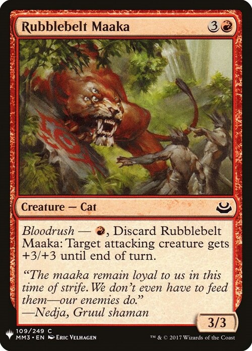 Rubblebelt Maaka Card Front