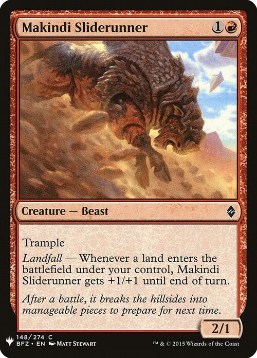 Makindi Sliderunner Card Front