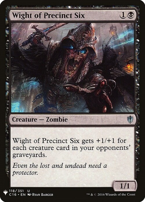 Wight of Precinct Six Card Front