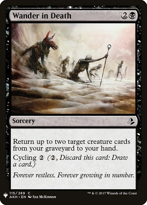 Wander in Death Card Front