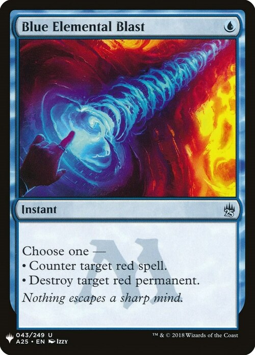 Blue Elemental Blast Card Front