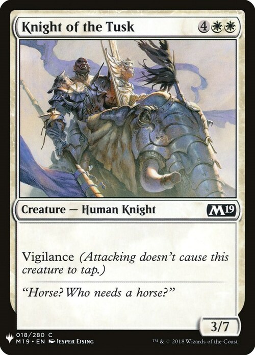 Knight of the Tusk Card Front