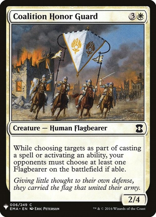 Coalition Honor Guard Card Front