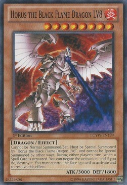 Horus the Black Flame Dragon LV8 Card Front