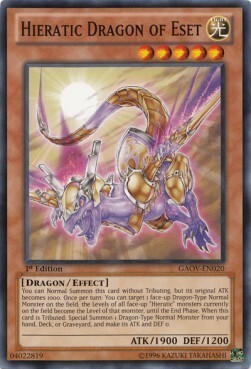 Hieratic Dragon of Eset Card Front