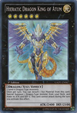 Hieratic Dragon King of Atum Card Front