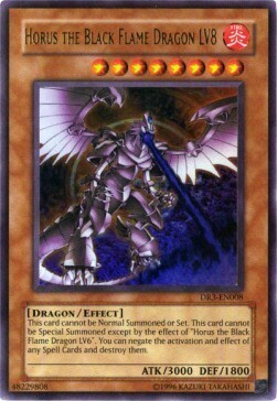 Horus the Black Flame Dragon LV8 Card Front