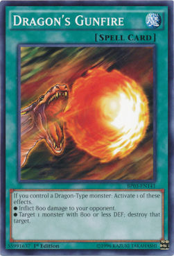 Dragon's Gunfire Card Front