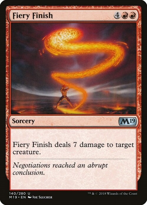 Fiery Finish Card Front