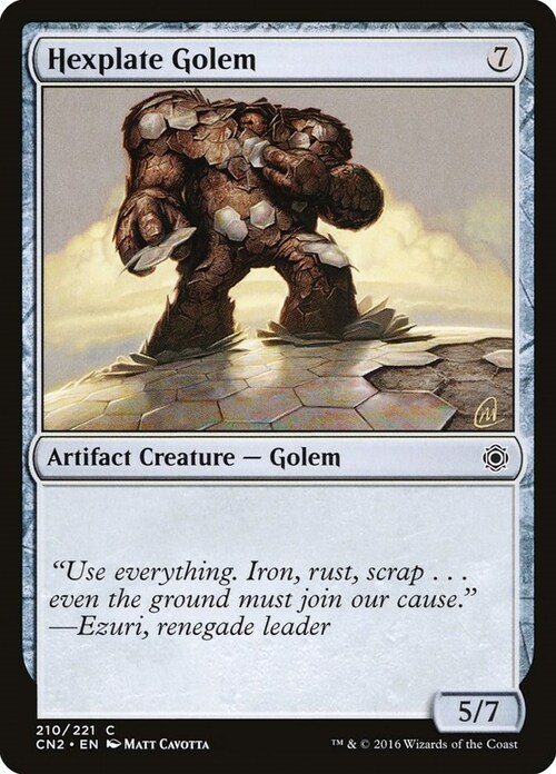 Hexplate Golem Card Front