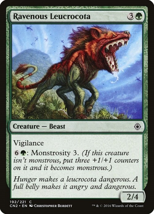 Ravenous Leucrocota Card Front