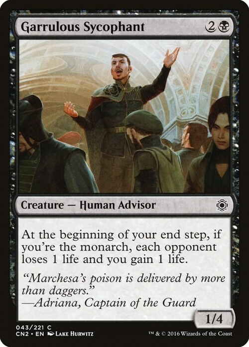 Garrulous Sycophant Card Front