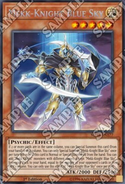 Mekk-Knight Blue Sky Card Front