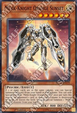 Mekk-Knight Orange Sunset Card Front