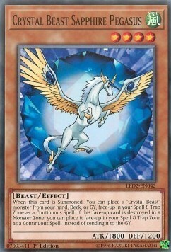 Crystal Beast Sapphire Pegasus Card Front