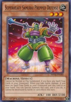 Superheavy Samurai Prepped Defense Card Front