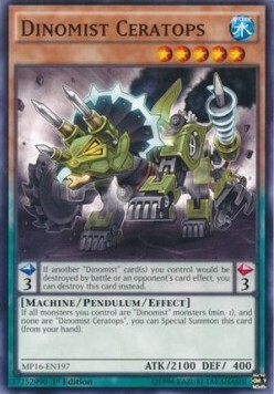 Dinomist Ceratops Card Front