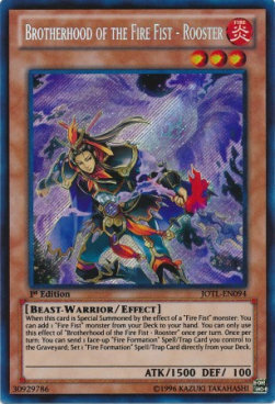 Brotherhood of the Fire Fist - Rooster Card Front