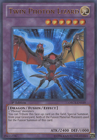 Twin Photon Lizard Card Front