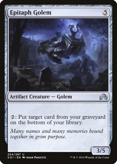 Epitaph Golem Card Front