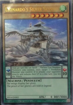 Leonardo's Silver Skyship Card Front