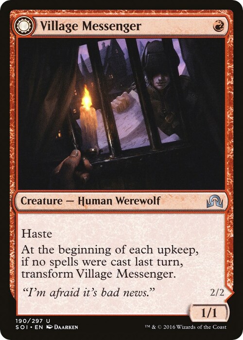 Village Messenger // Moonrise Intruder Card Front