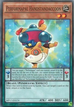 Performapal Handstandaccoon Card Front