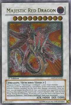 Yu gi oh Majestic Red deals Dragon First Edition Ghost Rare