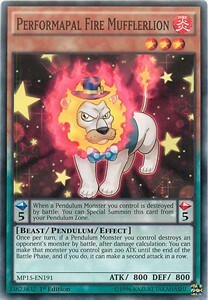 Performapal Fire Mufflerlion Card Front