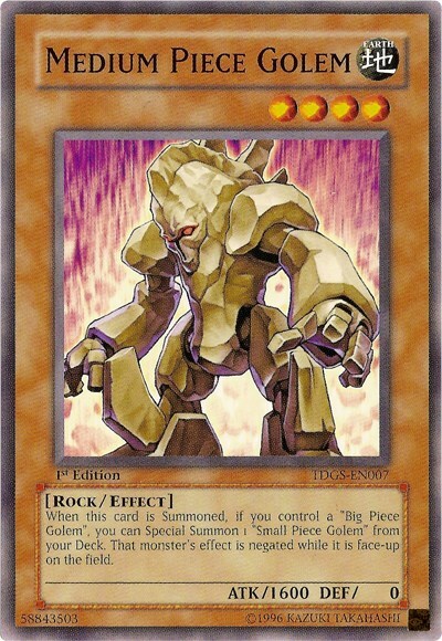 Medium Piece Golem Card Front