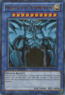 Obelisk the Tormentor Card Front