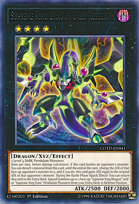 Supreme King Dragon Dark Rebellion Card Front