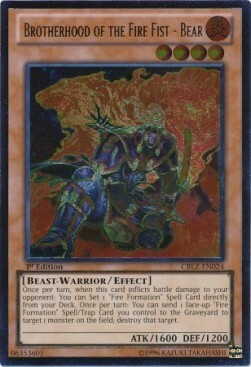 Brotherhood of the Fire Fist - Bear Card Front