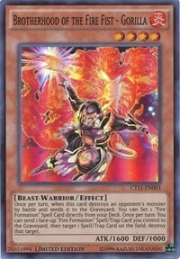 Brotherhood of the Fire Fist - Gorilla Card Front