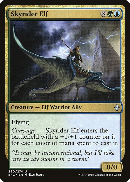 Skyrider Elf Card Front