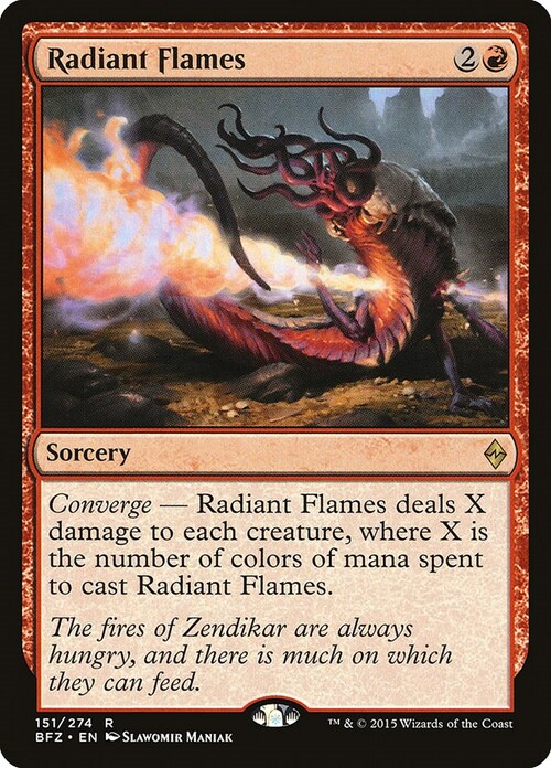 Radiant Flames Card Front