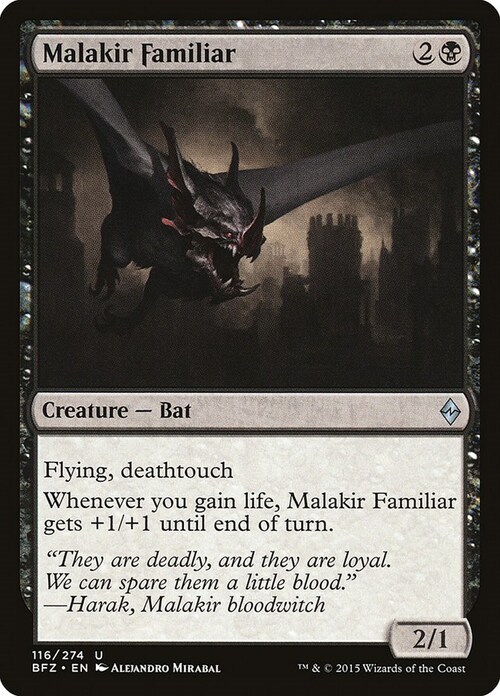 Malakir Familiar Card Front