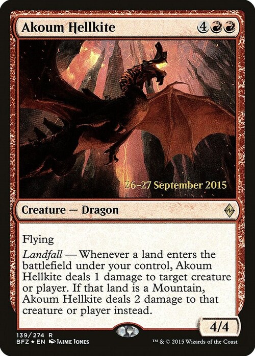 Akoum Hellkite Card Front